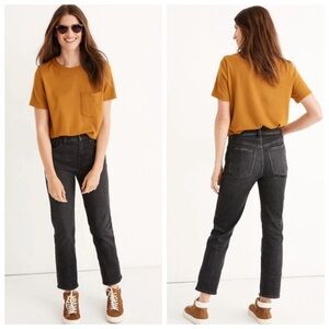 Madewell Perfect Vintage Jeans Women’s Size 28 Black Sumner Wash High Rise Crop
